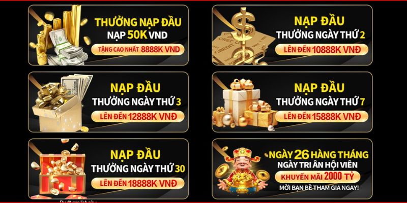 Khuyến mãi tặng thưởng tri ân vào ngày 26