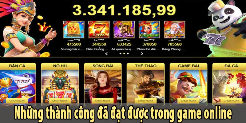 Những thành công đã đạt được trong game online